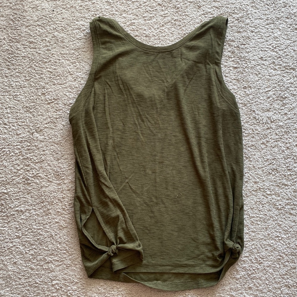 Green athletic tank